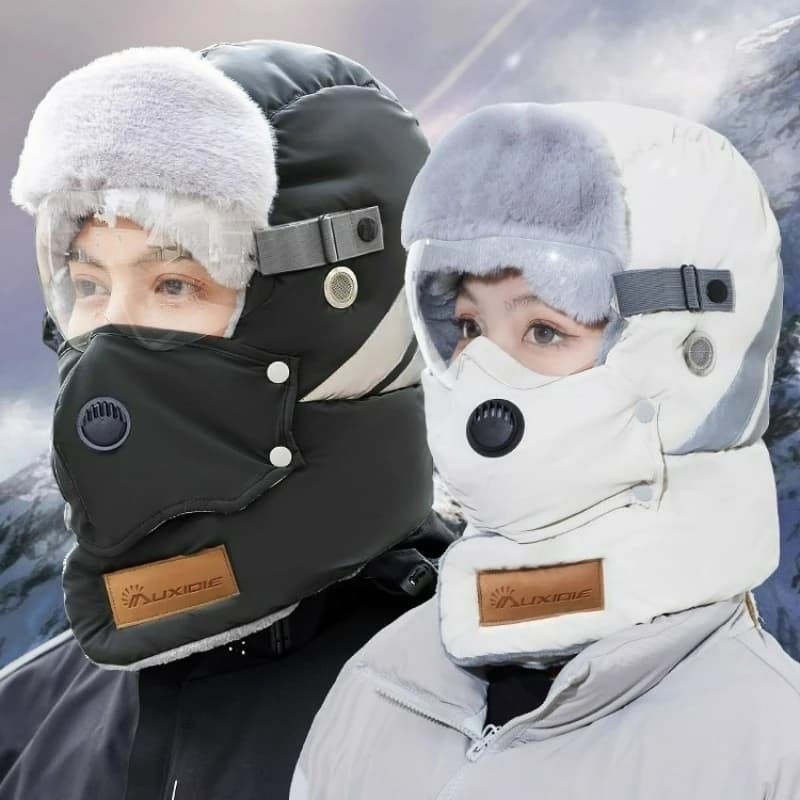 Nuovo cappello da ciclismo invernale per donna per tenere al caldo e al freddo, copertura per il vento e la neve dell'auto elettrica, maschera da uomo