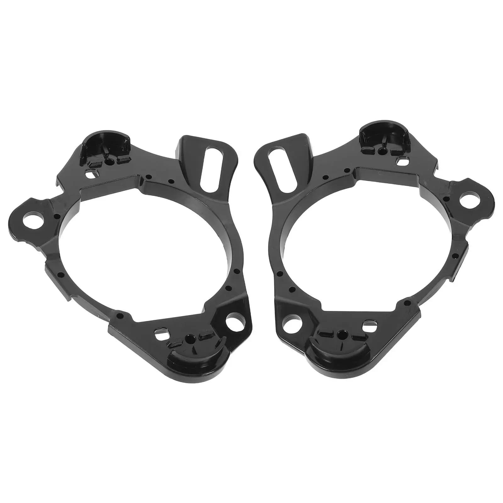 1Pair Car Speaker Spacer Front Door Speaker Adapter Bracket Ring Black Plastic Washer Mounting Gasket Compatible