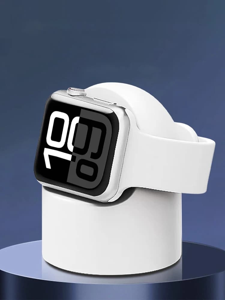 Supporto caricabatterie per Apple Watch Series Ultra2/10/9/8/SE2/7/6/SE 49/46/45/44/42/41/40mm Supporto per stazione dock di ricarica in silicone iWatch