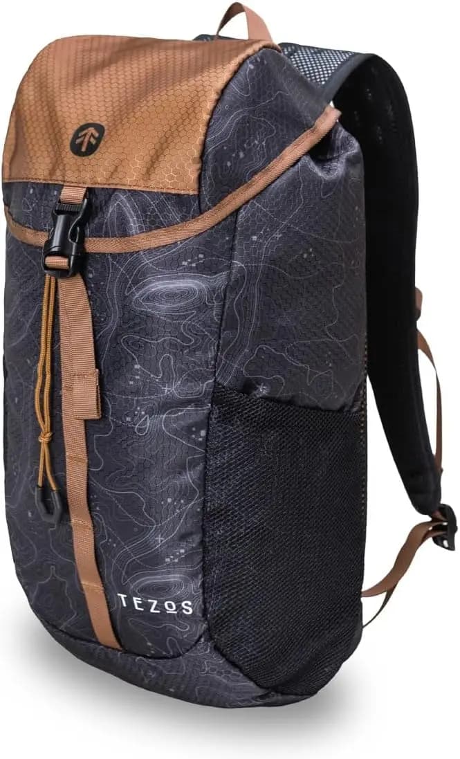Tezos Juniper Daypack, Lightweight Hiking Backpack and Hydration Pack for Camping, Travel, Biking, and the Outdoors, 16 Liter (B