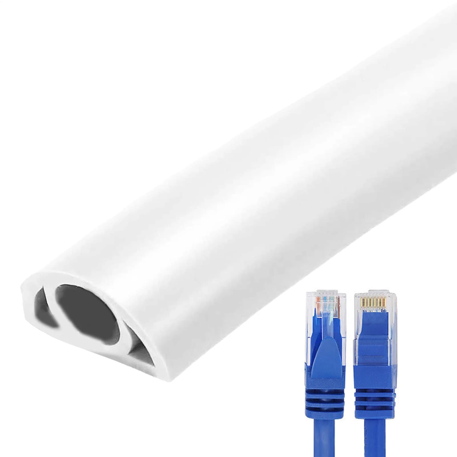 Condotto Flessibile in PVC per Cavi | Protezione Adesiva per Cavi Elettrici per Gestione Cavi Domestici, Ufficio o Ambienti Esterni