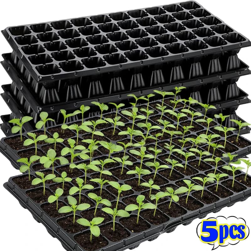 Tray for Semina Multicella with Drainage Holes, Plant Grow Kit for Vegetables, Herbs and Flowers