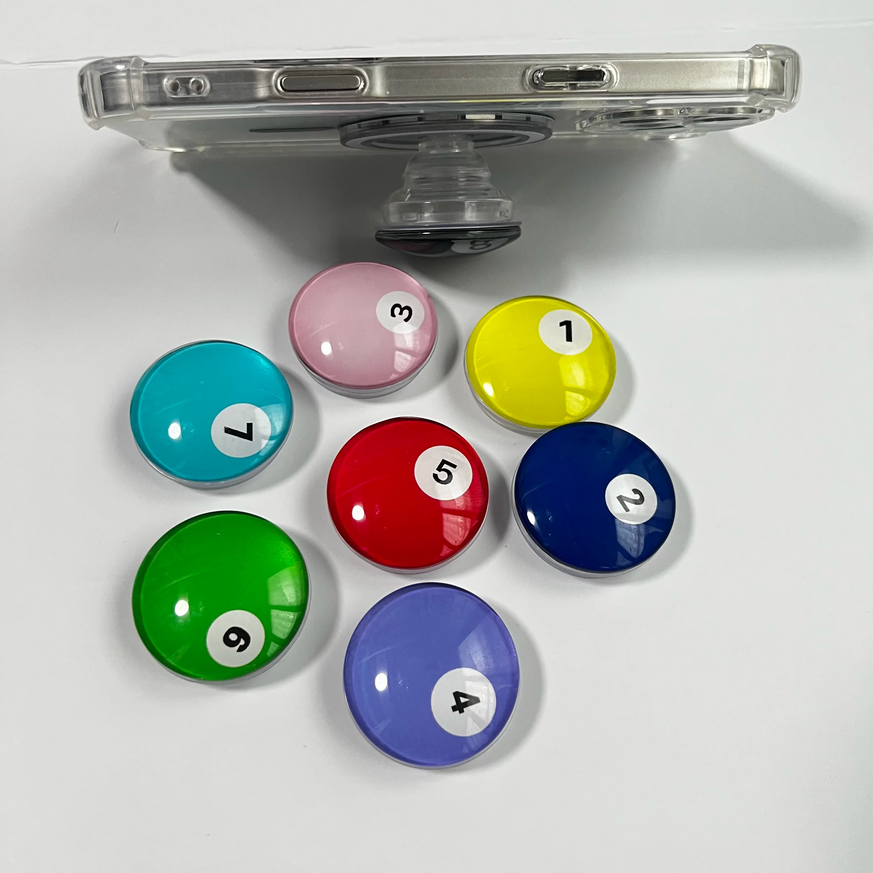 Corea 3D Sfera di Cristallo Supporto Da Biliardo Custodia Del Telefono Mobile Del Basamento Per Magsafe Staffa Magnetica Per IPhone Samsung Griptok Grip Tok