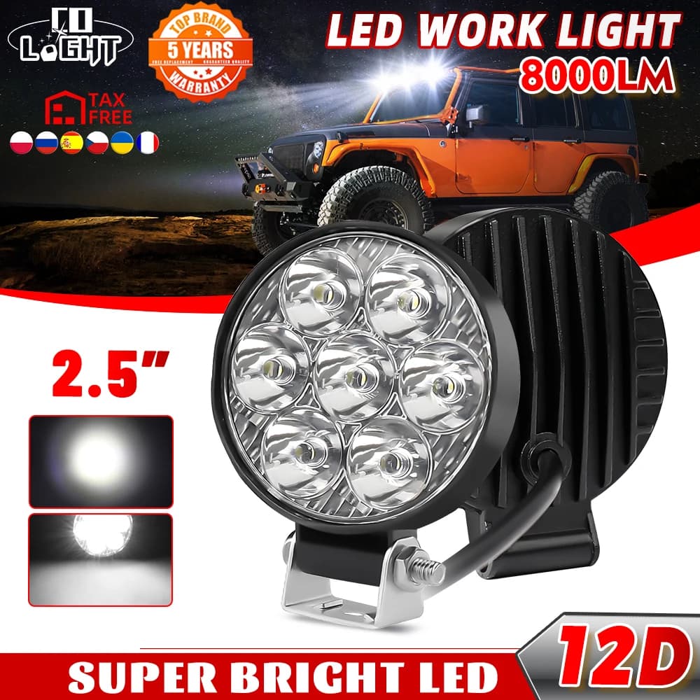 CO LIGHT 12V 24V LED Light Bar Work Light For Car Tractor Boat Truck 4X4 4WD SUV ATV Off Road Car SUV ATV Barra LED Headlights