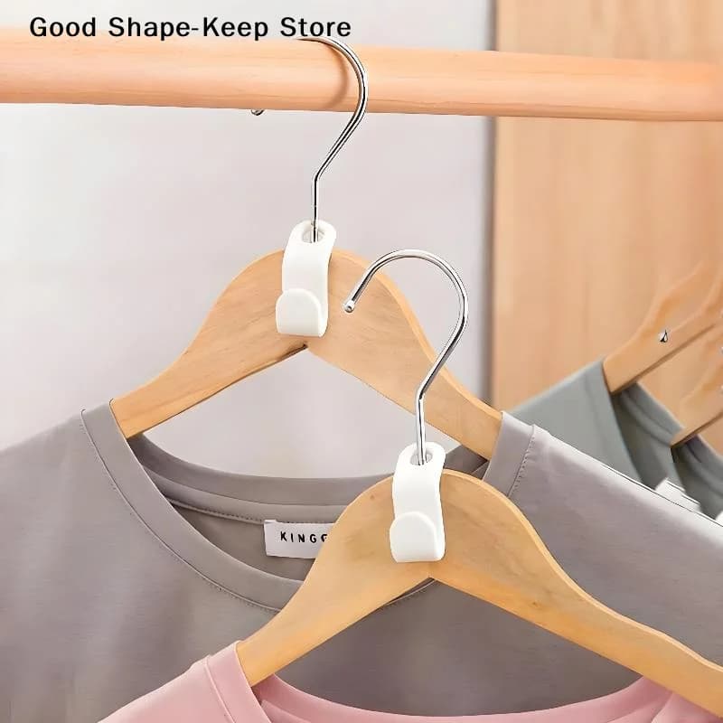 50/100 Pieces Hooks Plastic Extensors for Clothes rack, Space Organizer for Wardrobe, Waterfall Connectors for Clothes rack
