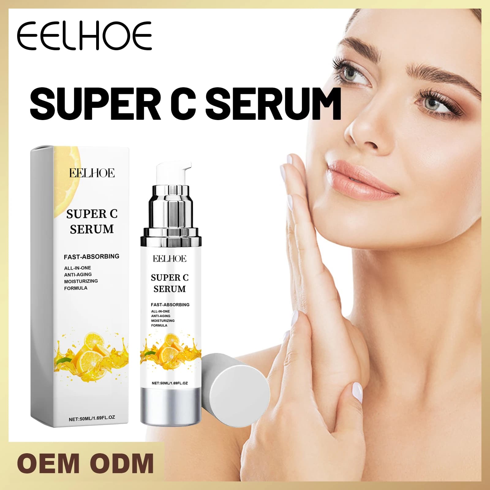 EELHOE Essence of vitamin C Hydrating liquid whitening Essence for delicate and delicate skin Gentle fomula Suitable for all skin types