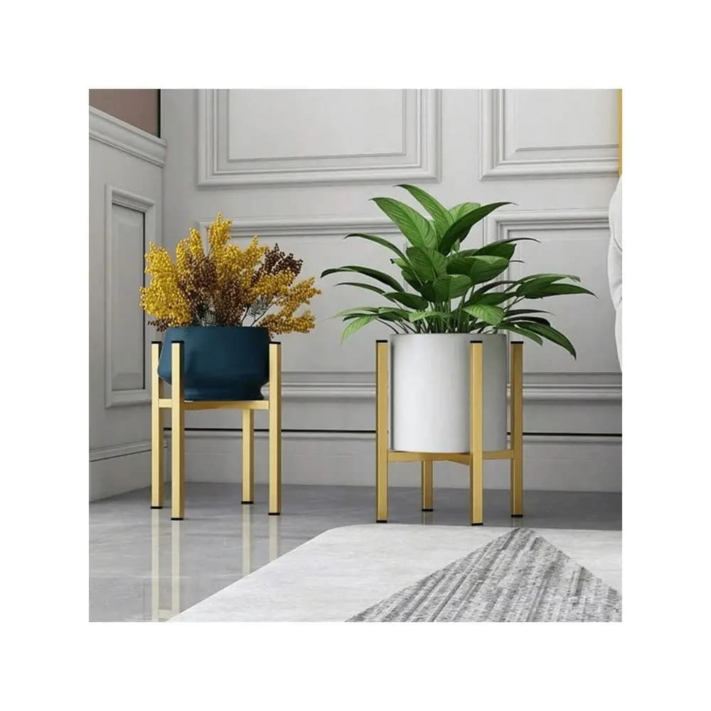 Supporto per fiori in metallo dorato, espositore decorativo per casa e giardino, per piante in vaso da interno ed esterno