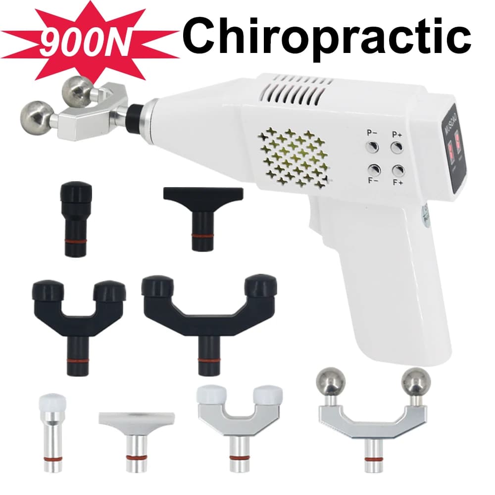 Electric Chiropractic Adjustment Tool Adjustable force Massage for Spine Correction Portable Regular Massage Gun Massage Body Massage 900N