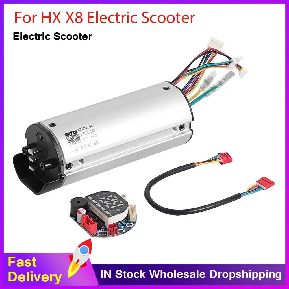 Electric Scooter Dashboard Controller Set for HX X8 Motor Module Center Main Board and Display Panel Instrument Part Accessories