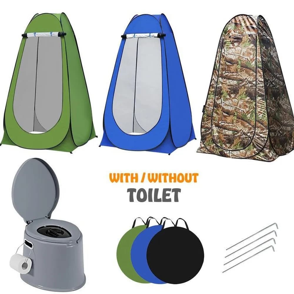 Outdoor Pop-Up Privacy Tent for Camping Shower, Portable Changing Room & Toilet Shelter