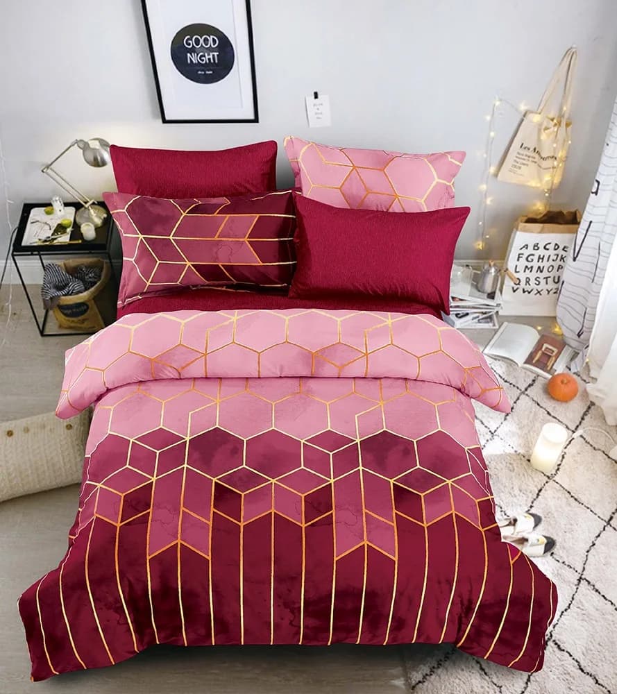 Set di biancheria da letto geometrica sfumata nordica Copripiumino con reticolo di diamanti Set di copripiumini Queen King Size senza lenzuolo