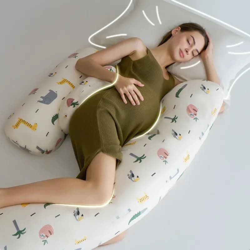 Cuscino per donne incinte Protezione per la vita Cuscino per dormire laterale Cuscino lombare di supporto per il corpo addominale multifunzionale a forma di U