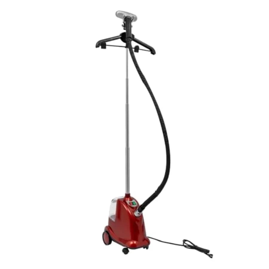 Vaporizzatore per Vestiti con Ruote, Rimuovi-Piega Efficiente e Portatile in Argento per la Cura dei Tessuti