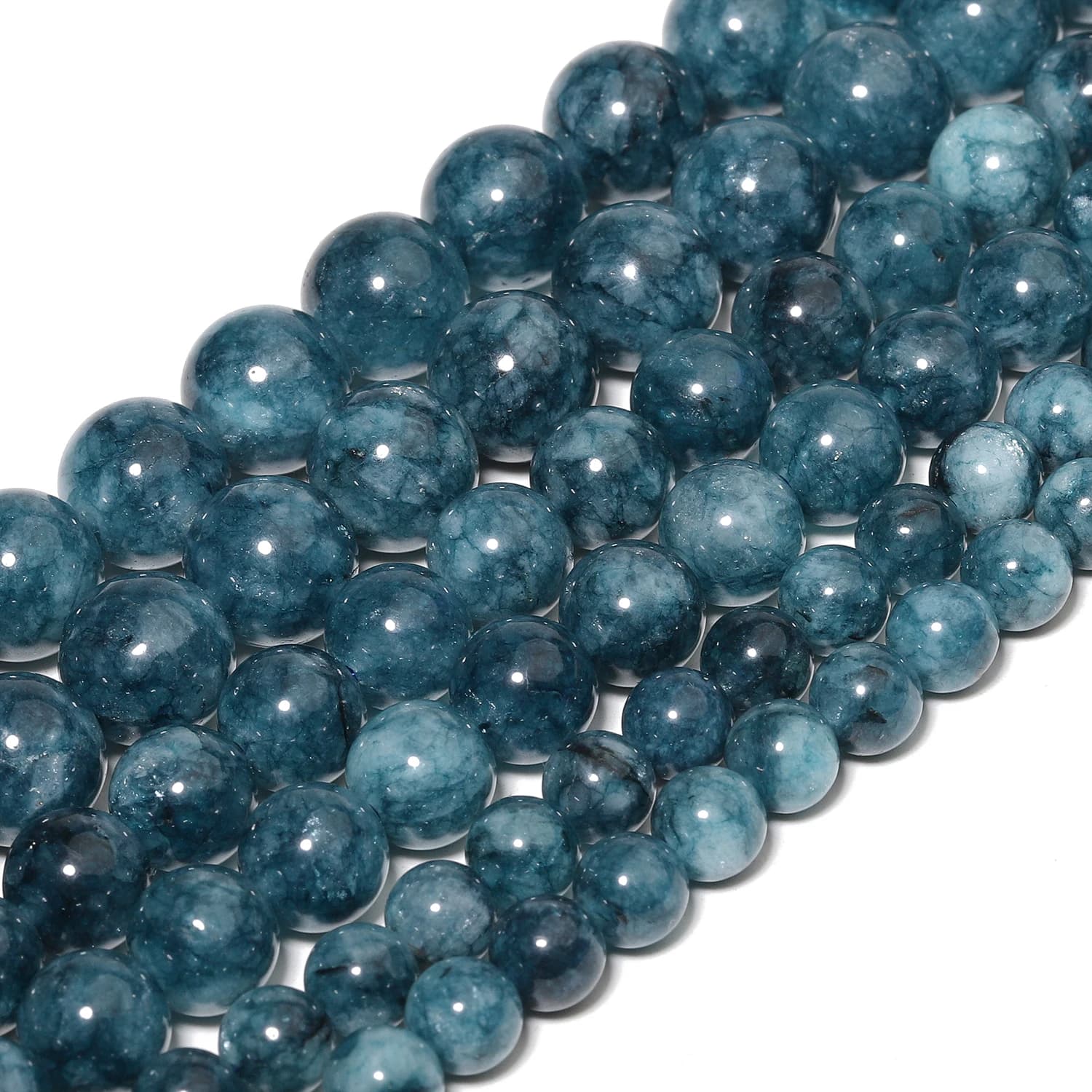 6/8/10mm Pietra Naturale Blu Scuro Perline di Calcedonio Rotondo Perline Del Distanziatore per la Creazione di Gioielli Forniture Braccialetti Energetici Accessori