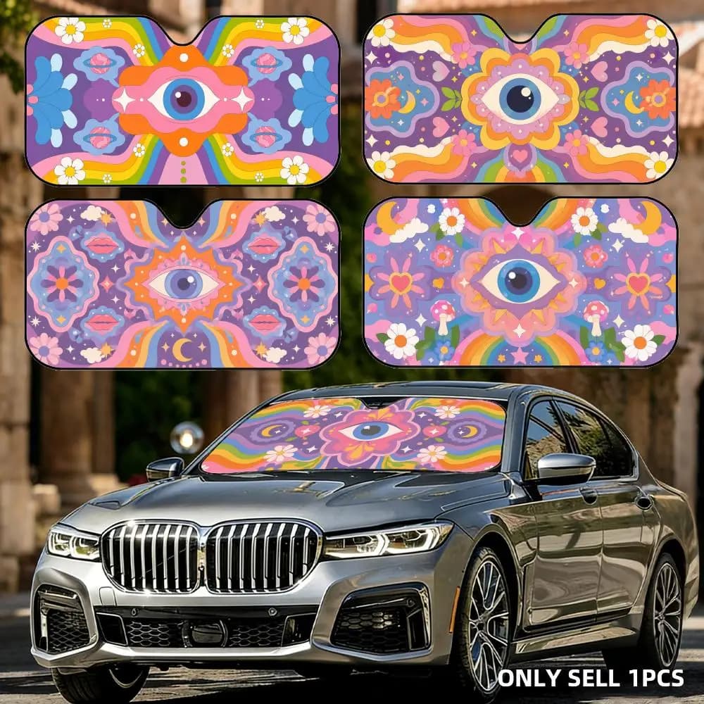 Bright and dazzling eyes Sun Visor Foldable Aluminum Foil Car Windshield Sun Shade - UV Protection & Heat Insulation Visor