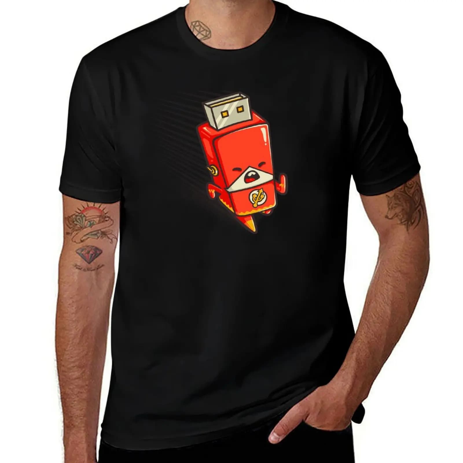 T-shirt Drive Flash Plus Size per palestra e sport
