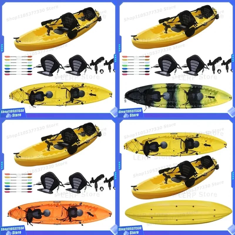 Double Seat Vicking Kayak 2 Person HDPE Plastic Sit on Top Kayak with Paddle for Sale