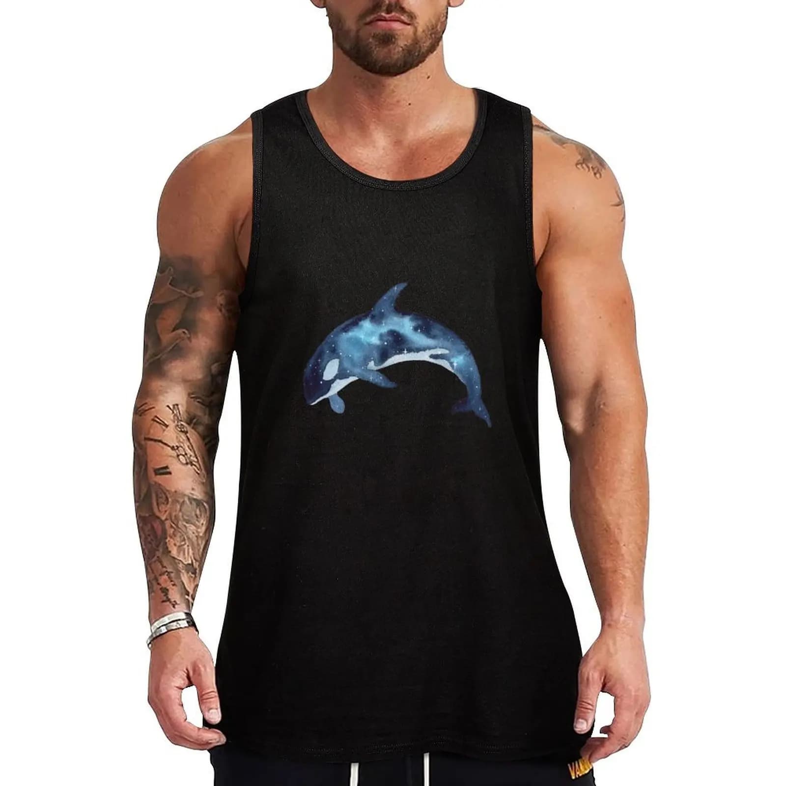 Canotta Galaxy Orca, Canotta Street Hip Hop, Abbigliamento Casual Senza Maniche