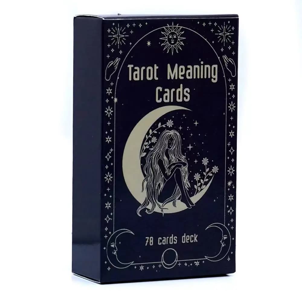 Carte dei tarocchi significati Carta da divinazione per predizione del futuro Versione inglese Mazzo da 78 carte Mazzo di apprendimento per principianti per giochi da tavolo