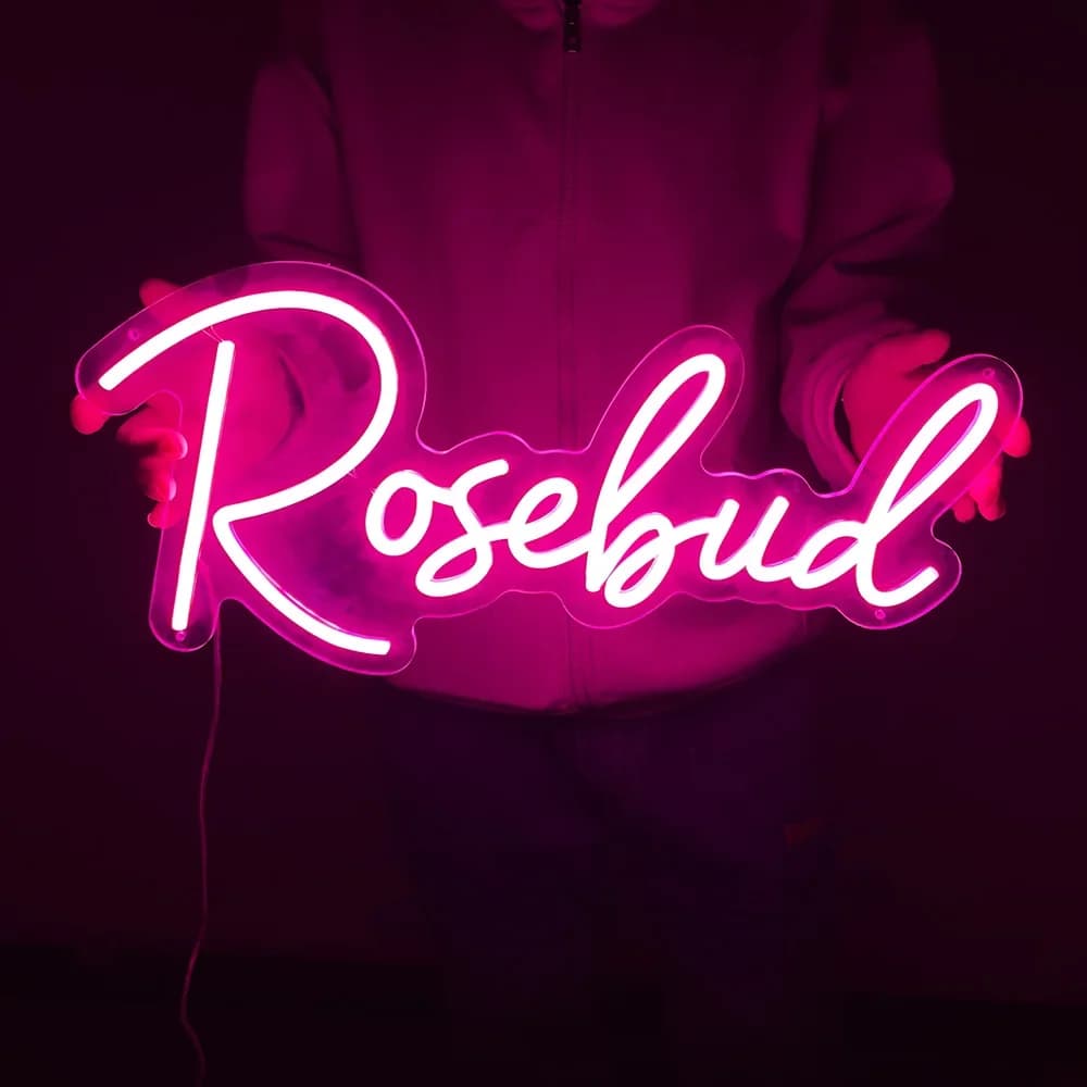 Insegna al neon personalizzata Nome per bambini Insegne al neon Logo di compleanno in acrilico Luci a LED personalizzate Regali Decorazione da parete per la casa di famiglia