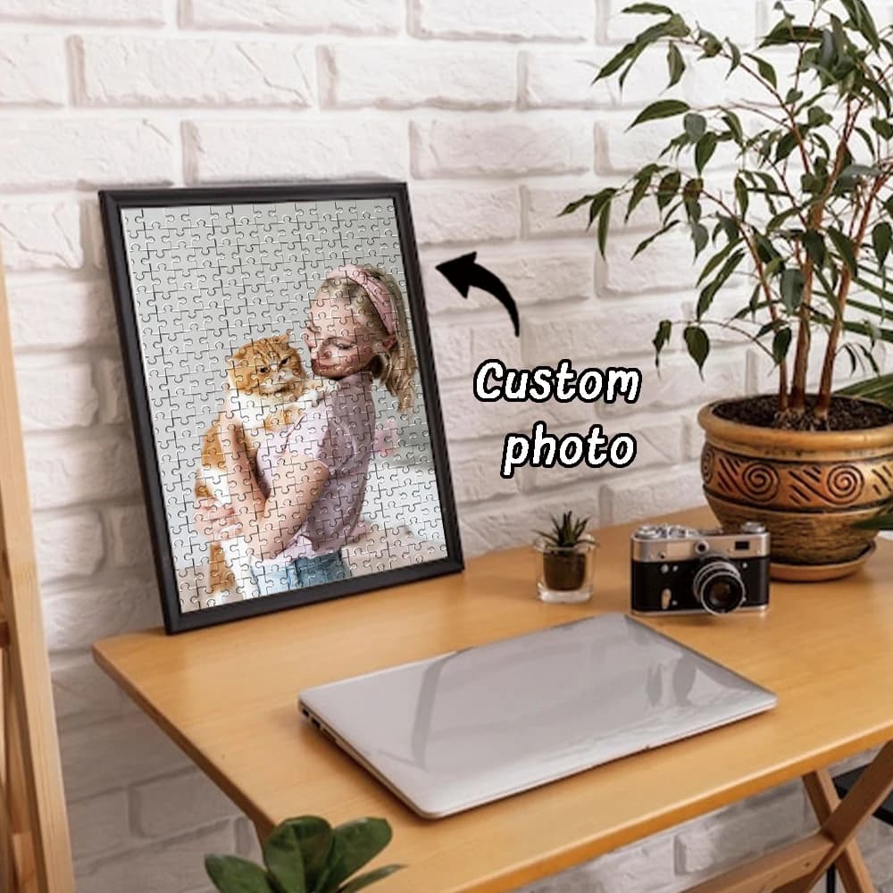 35/300/500/1000pcs, Customize wooden photo puzzle, Family puzzle puzzle, perfect memory recording