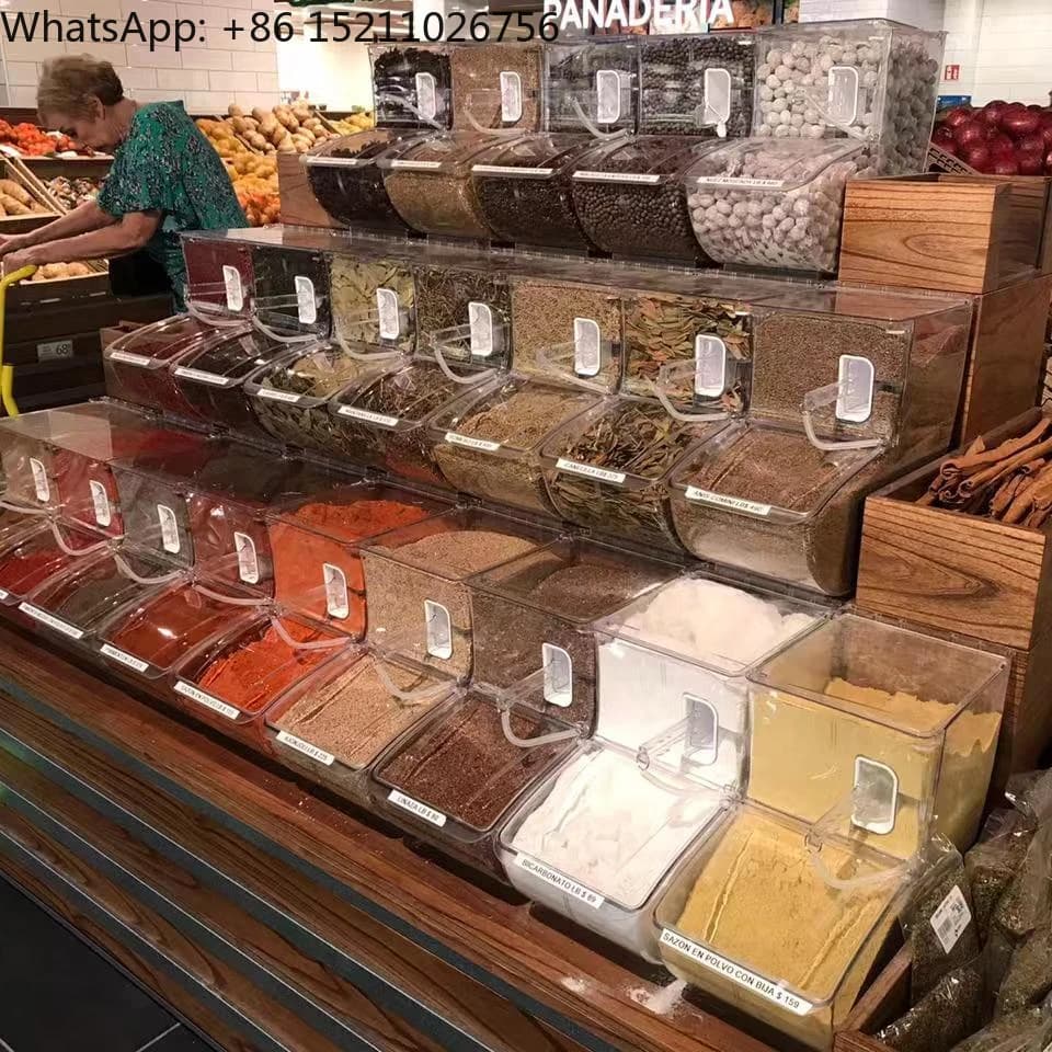 Contenitori per caramelle contenitori per alimenti alle noci per esposizione di supermercati e generi alimentari