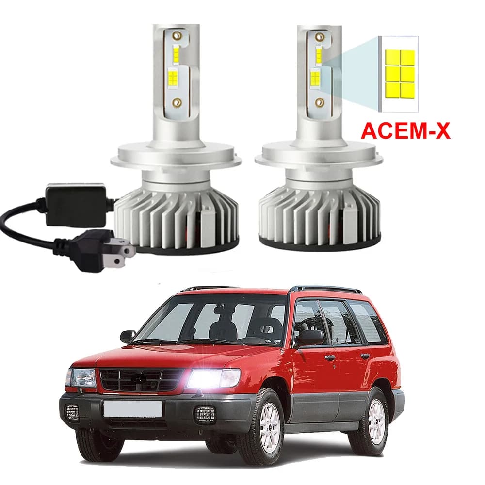 2 pezzi per Subaru Forester SF 1997 1998 1999 2000 2001 2002 lampadine per fari a LED con ACEM-X abbaglianti anabbaglianti