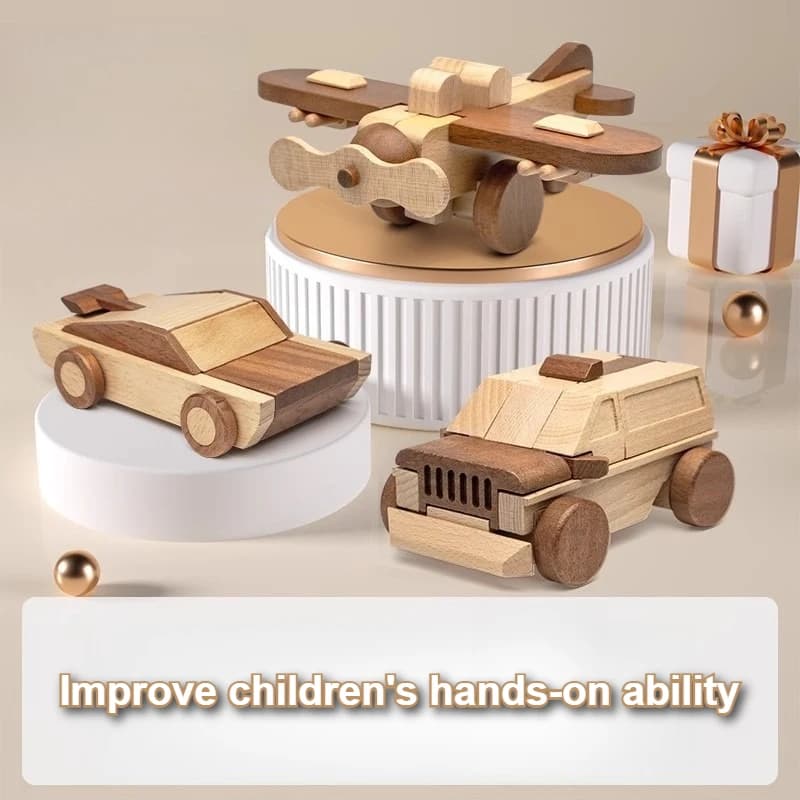 Bambini fatti a mano Building Block educativo assemblato giocattolo per bambini modello aereo auto Building Block assemblare puzzle regalo per bambini