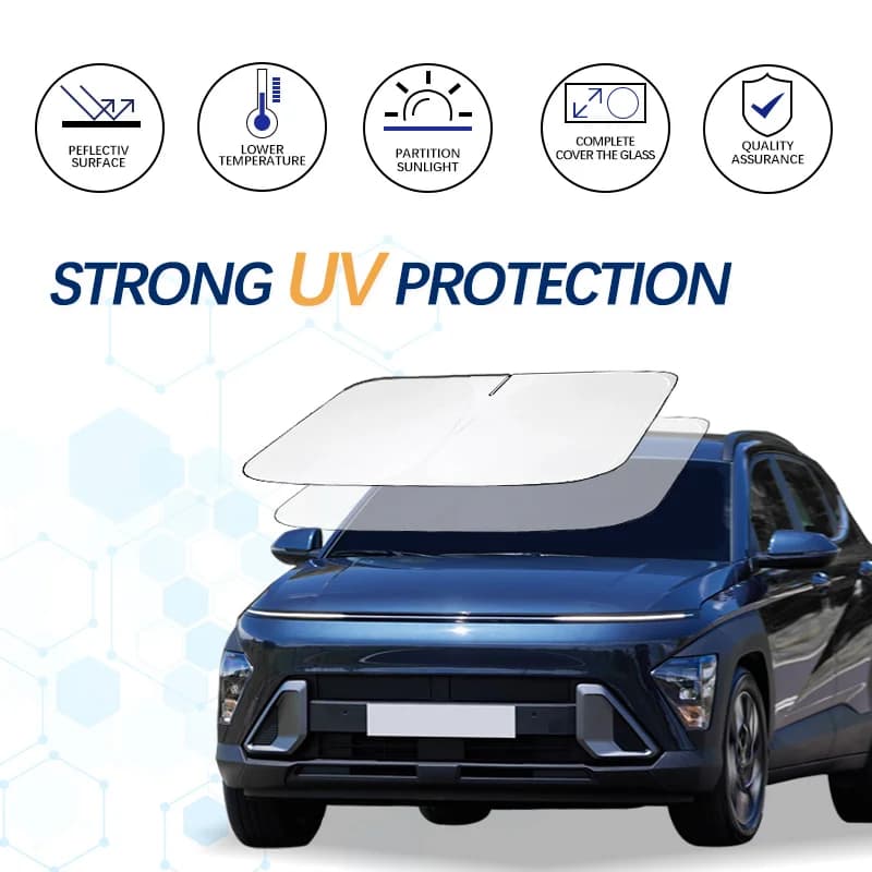 Parabrezza Parasole Per Hyundai Kona N Line Kona Pellicola Parasole Visiera Protezione Pieghevole Blocchi Raggi UV Mantenere Il Tuo Auto di Raffreddamento