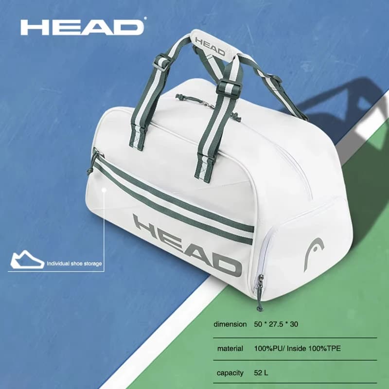 HEAD tennis backpack Single shoulder tennis bag signed Djokovic Large capacity bag with independent shoe compartment