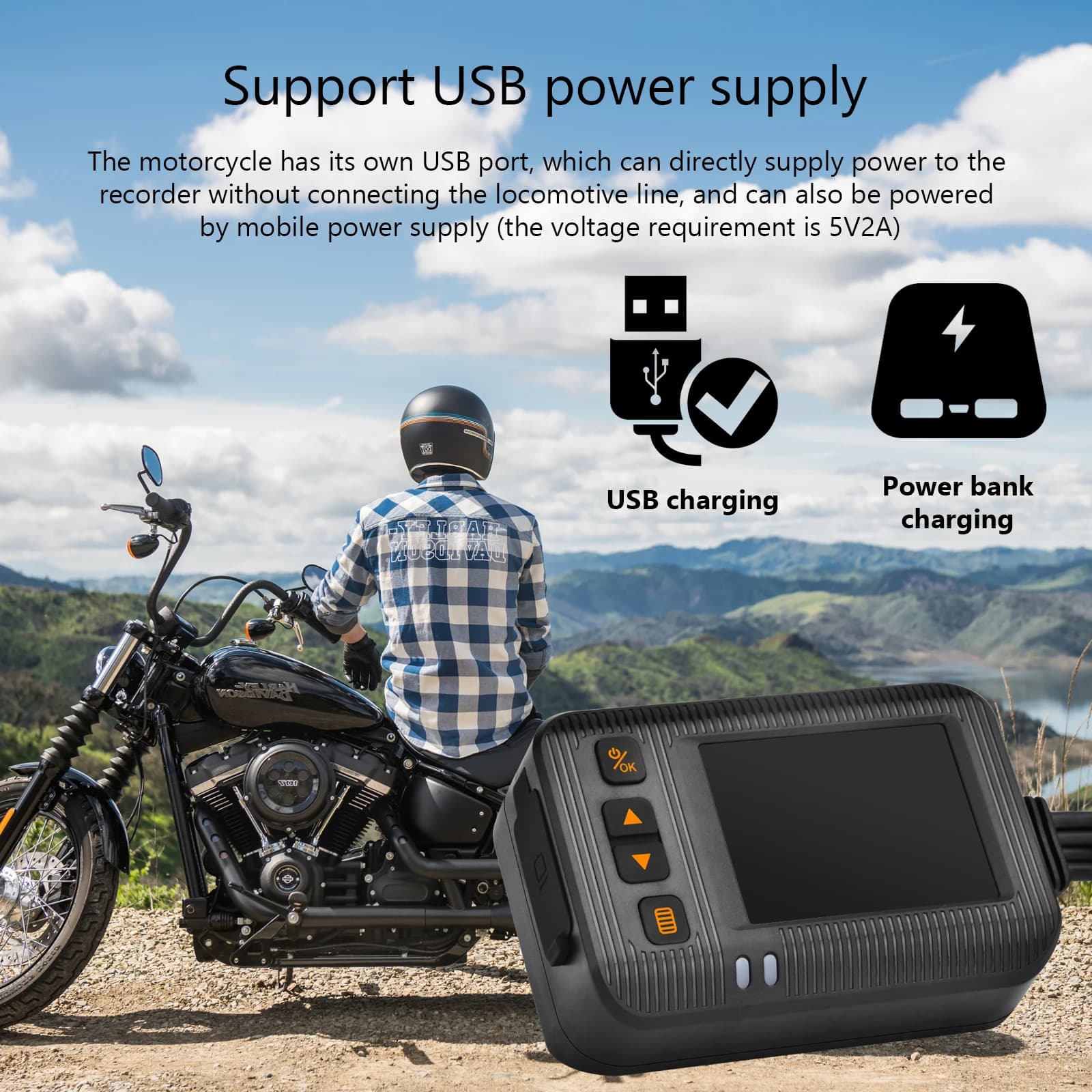 Full HD 1080P Smart Casco anteriore e posteriore per bicicletta DVR Dash Camera Telecamera grandangolare 360 per moto