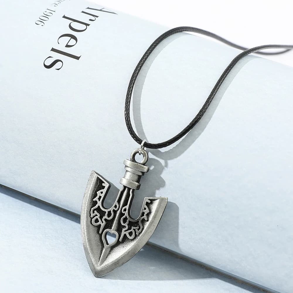Anime Cartoon Periphery Arrow Necklace Trendy Metal Pendant for Friend Cosplay Creative Jewelry Charm Accessory Gift