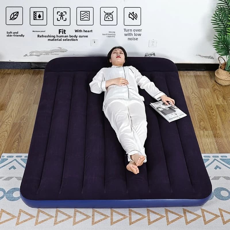 Tryhomy Materasso Gonfiabile Doppio per Campeggio, Letto ad Aria per Adulti e Coppie, Leggero e Portatile, Impermeabile, Nuovo