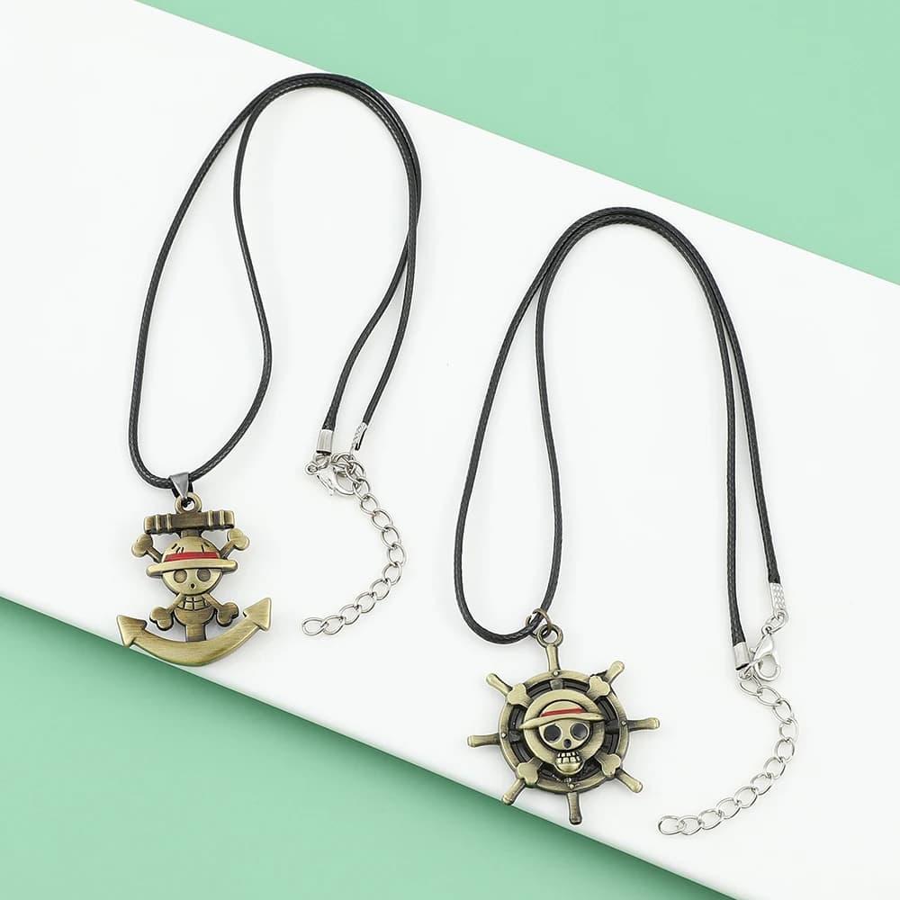 One Piece Skull Logo Necklace - Monkey D. Luffy Cosplay Jewelry, Anime Theme Gift for Fans
