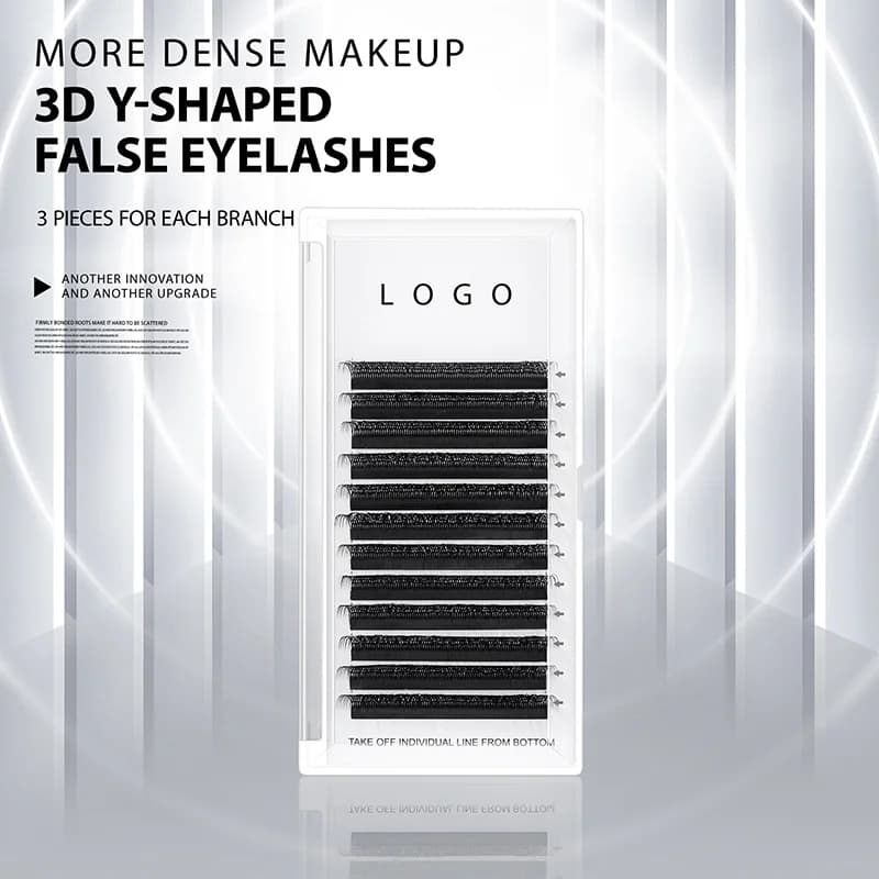 10PCS Upgraded YY Y-Shaped Eyelash Extensions Customizable Volume Curl Fan Effect Lashes