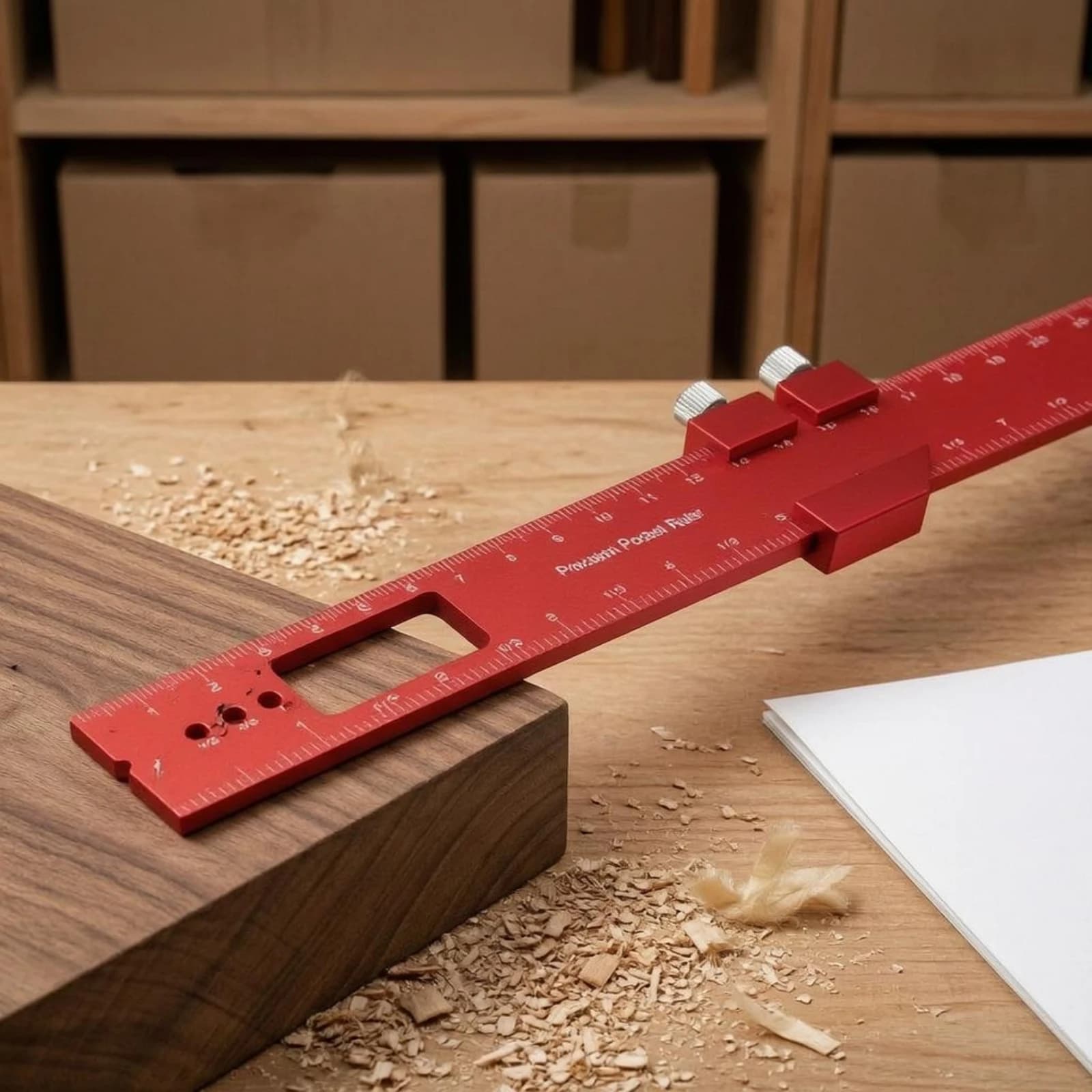 3 Pieces Adjustable Ruler Set Rectangular Cutout Aluminum Measuring Ruler Office Tool Long-Lasting Precision