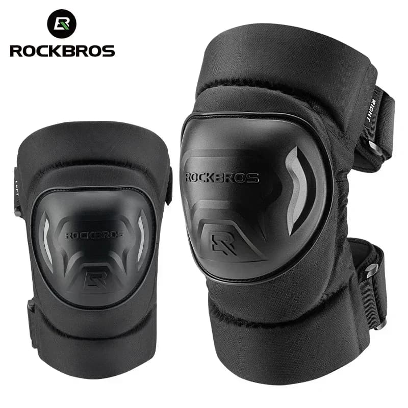 ROCKBROS Ginocchiere da motocross Protezione anticaduta Gomitiere Protezioni da corsa riflettenti notturne Protezione per ciclismo Sport da corsa