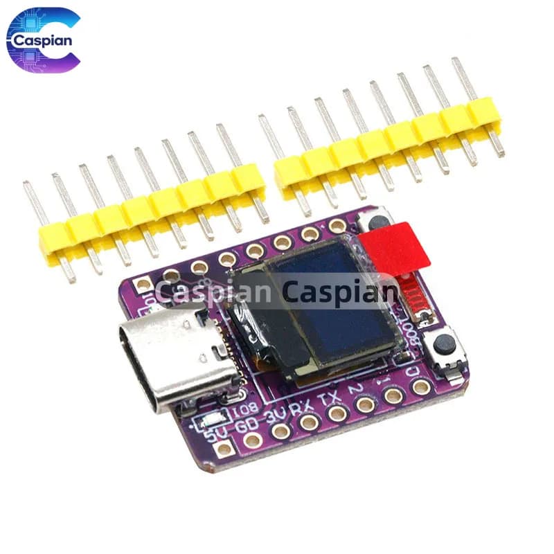 ESP32-C3 development card with 0,42 inch white light OLED display, WiFi, Bluetooth, ceramic antenna, Type-C, compatible with Arduino