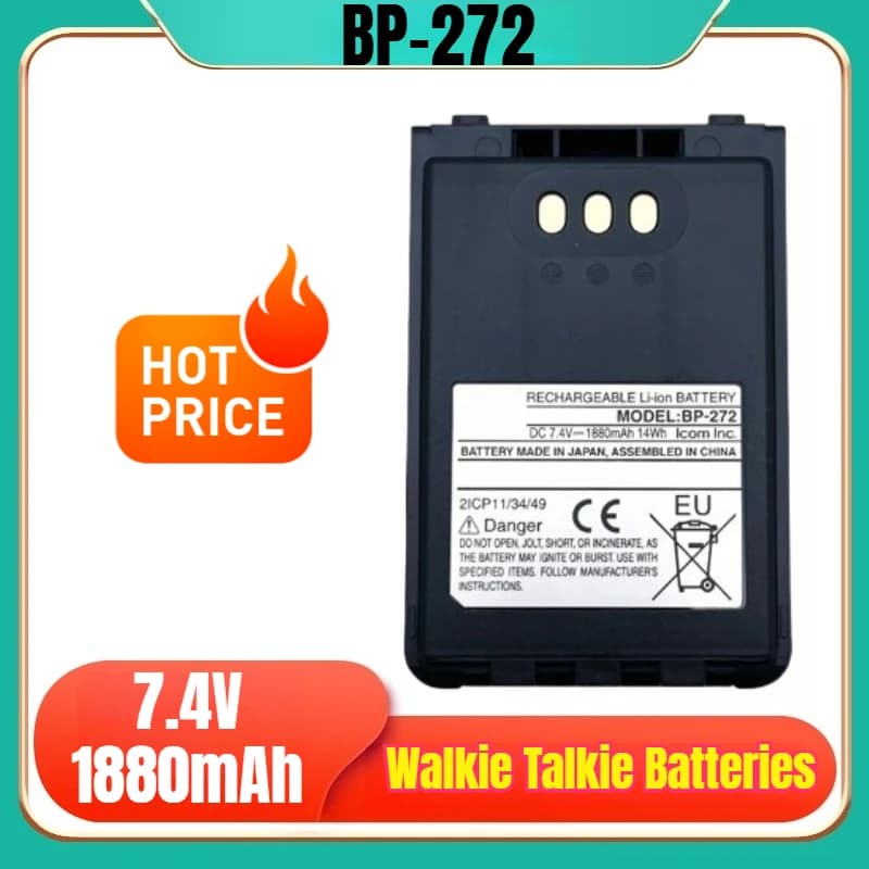 BP-272 Batterie walkie-talkie da 7,4 V 1880 mAh per ICOM ID-52 ID-51 ID-31 IC-705