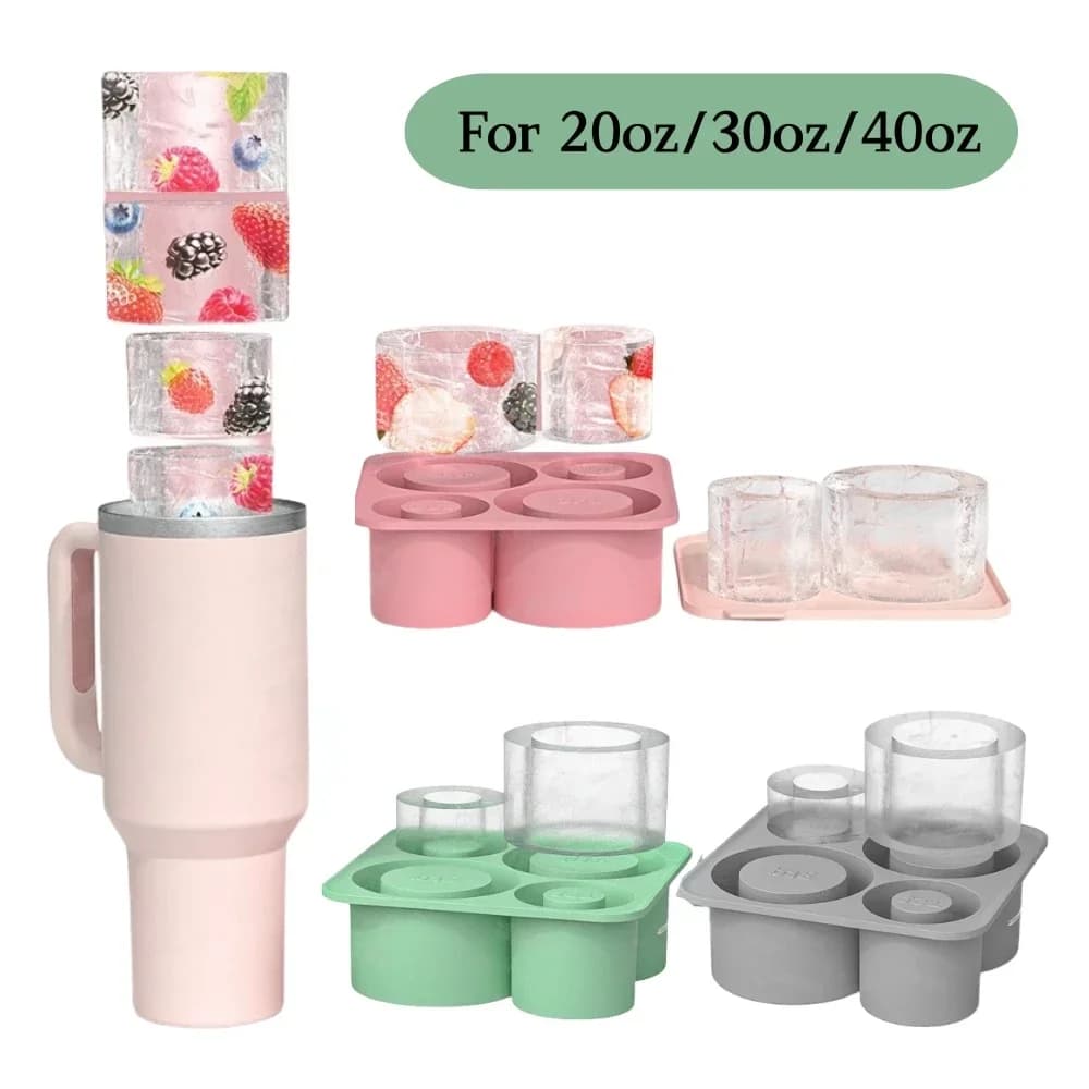 Accessori ST Stampo per ghiaccio estivo Vassoi per cubetti Creazione di ghiaccio Creatore di tazze per bevande Stampi in silicone a forma di ghiaccio circolare per tazza Stanley