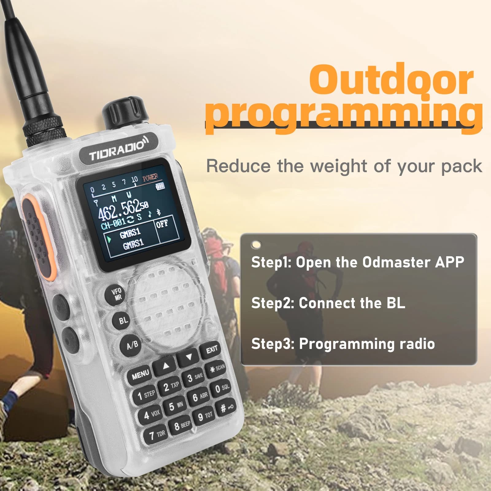 TIDRADIO 2a generazione TD-H8 10W Walkie Talkie portatile a lungo raggio Radio Telefono Ripetitori di ricerca programmabili wireless