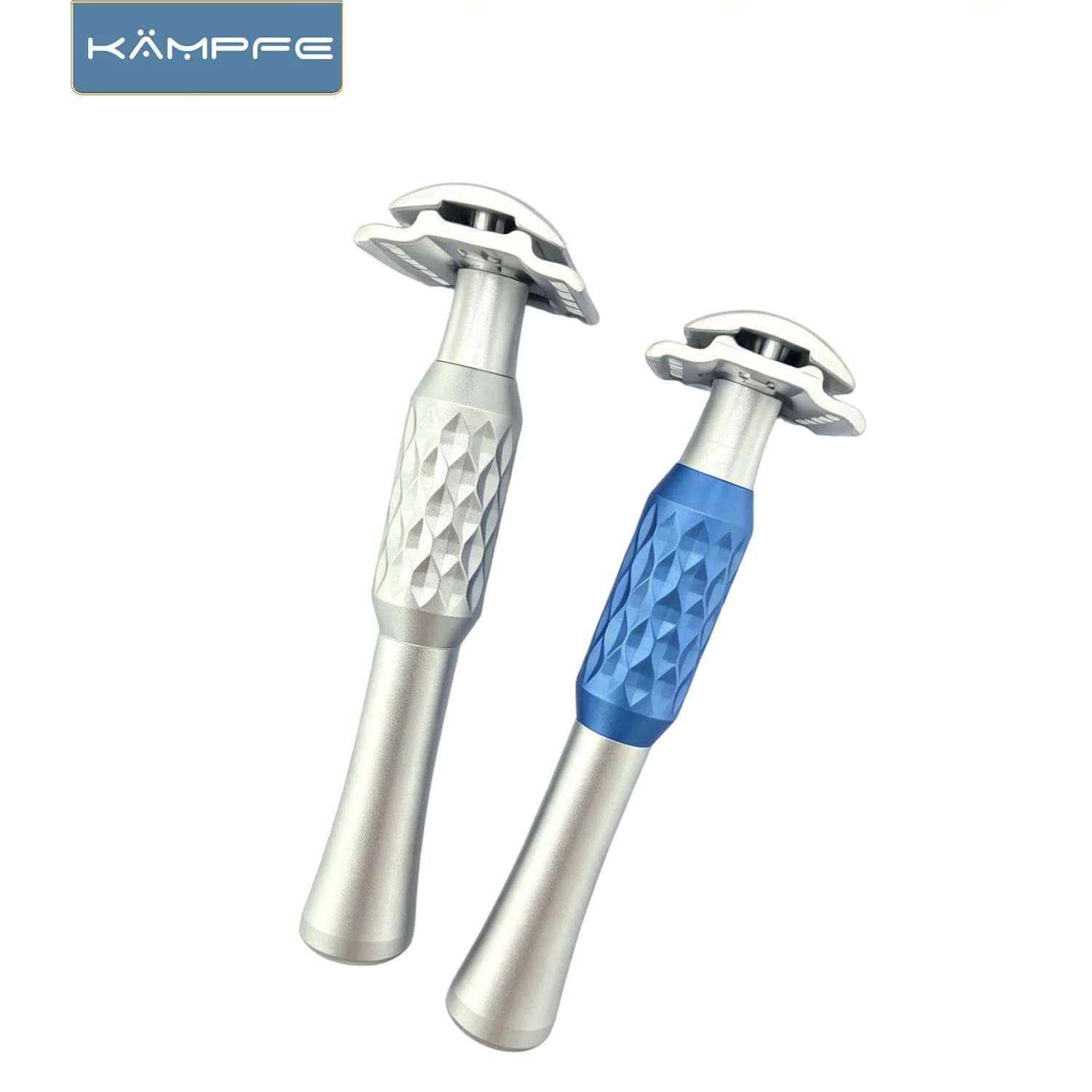 Rasoio di sicurezza manuale classico KAMPFE, in alluminio lavorato CNC, a doppio taglio, con pettine chiuso, in metallo, 5 lame, per uomo, regalo per la festa del papà