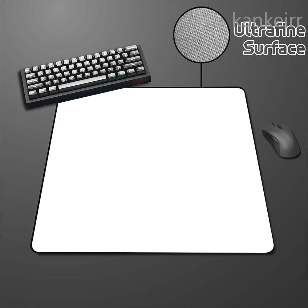 Tappetino per mouse Gaming Esports Tappetino per mouse universale per computer desktop e laptop Semplice tappetino antiscivolo in gomma bianca e nera pura