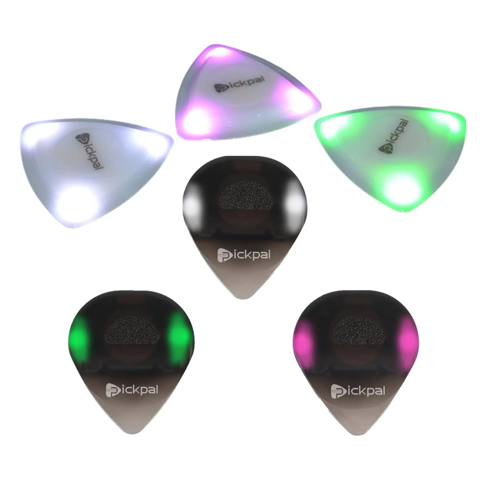 Set di 6 Plettri Luminosi per Chitarra Acustica, Plettri LED Luminosi per Ukulele, Regalo per Appassionati di Musica