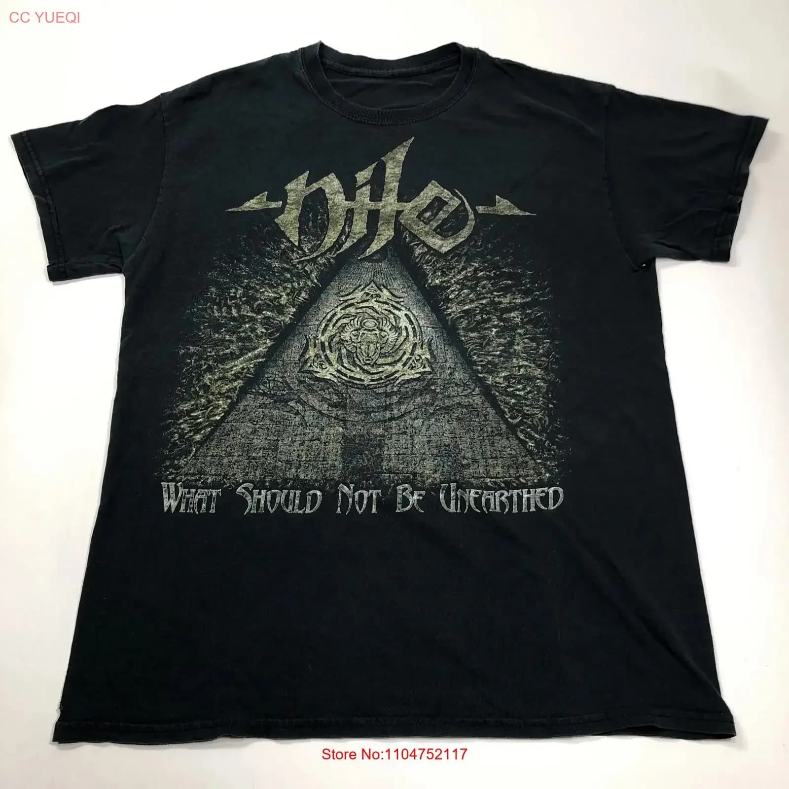 Nile Band What Should Not Be Unearthed Album 2016 Tour Dbl Sided Medium T Shirt vintage Washed designer clothes graphic