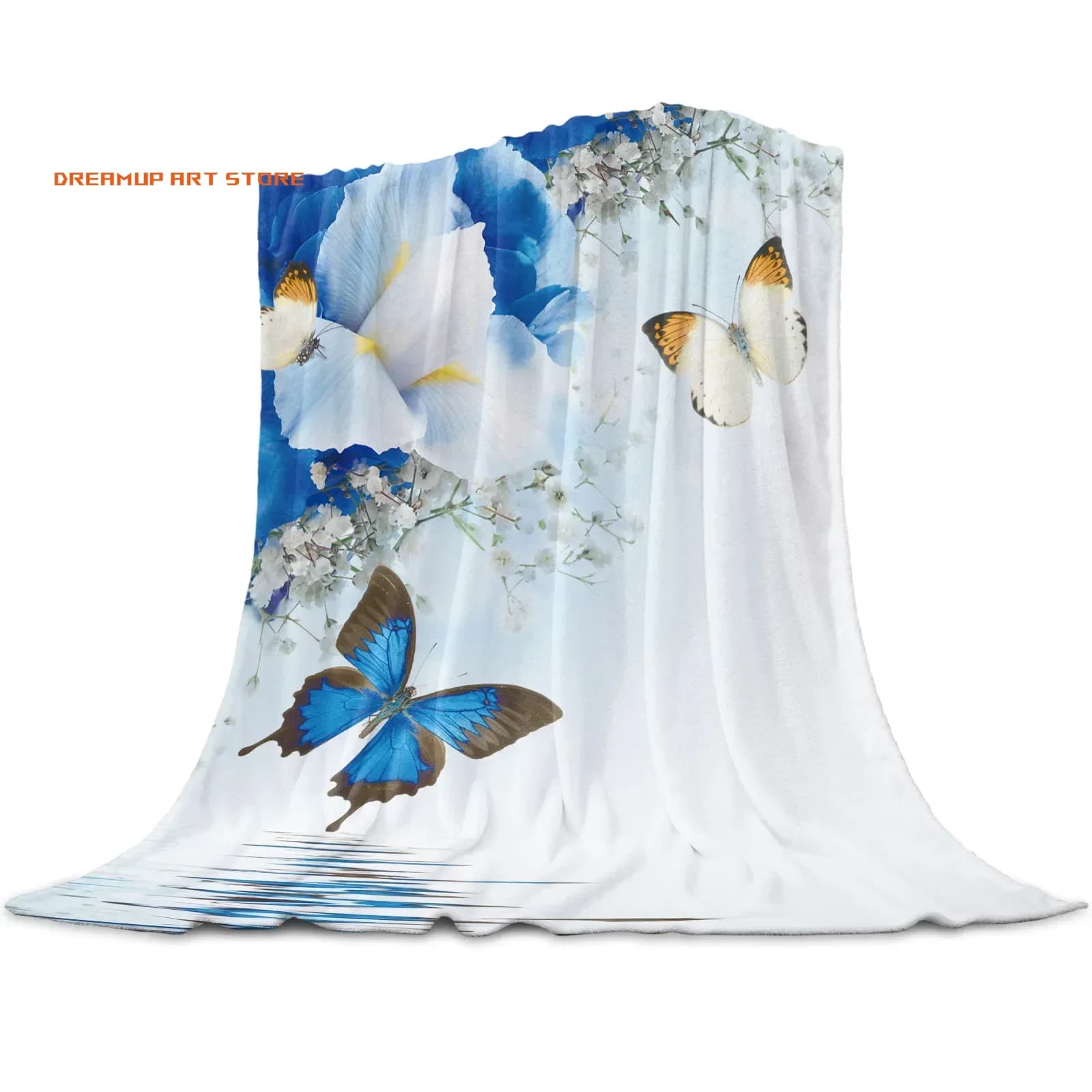 2026 Dream Catcher Feather Butterfly White Flannel Blanket For Sofa Bed Bedding Room Soft Fleece Throw Blanket Bedspread Home Te