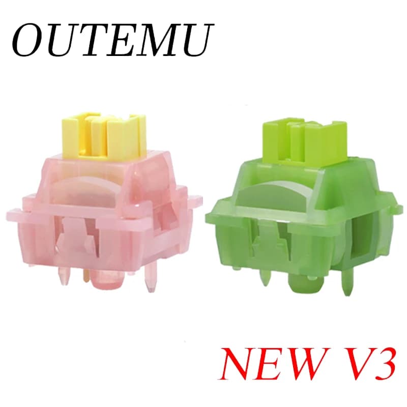 Outemu Silent Peach V3 Switch Lubrificato Silent Lemon V3 Interruttori Tastiera meccanica Lineare Tattile 5Pin Asse paragrafo Hot swap
