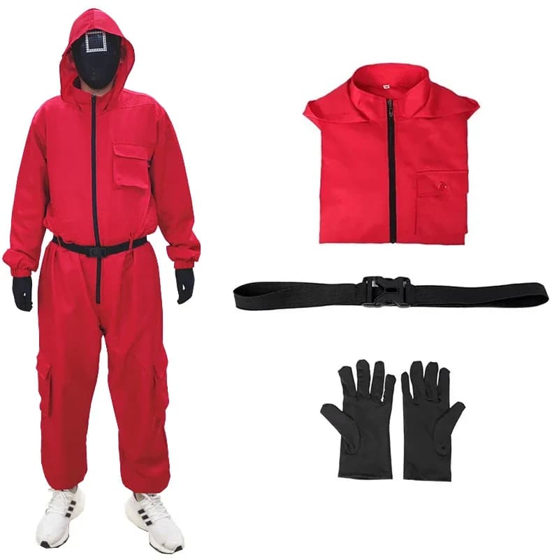 Classic Costumes Cosplay Red Sportswear Toys Squid Accessories Holiday Party Performances Korean Full Set Masks Gifts Props