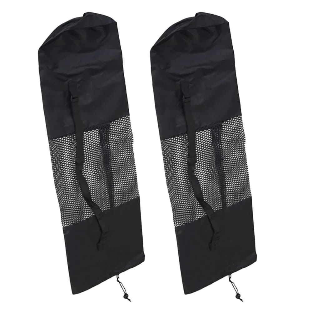 2Pcs Yoga Mat Carrier Mesh Design High Capacity Breathable Yoga Mat Storage Pouch with Wear Resistant Material and Comfortable