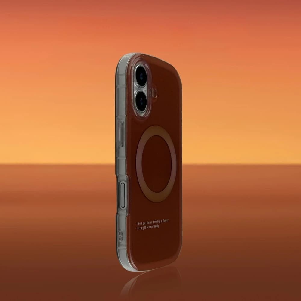 Per iPhone 17 Pro Max Custodia con anello magnetico sfumato arancione scuro Antiurto Bordo morbido compatibile con iPhone 16 15 14 13